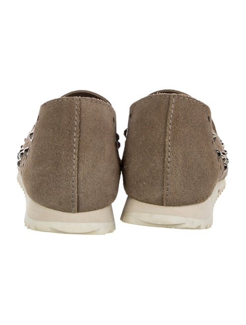 Pedro Garcia Suede Eyelet Trim Loafers