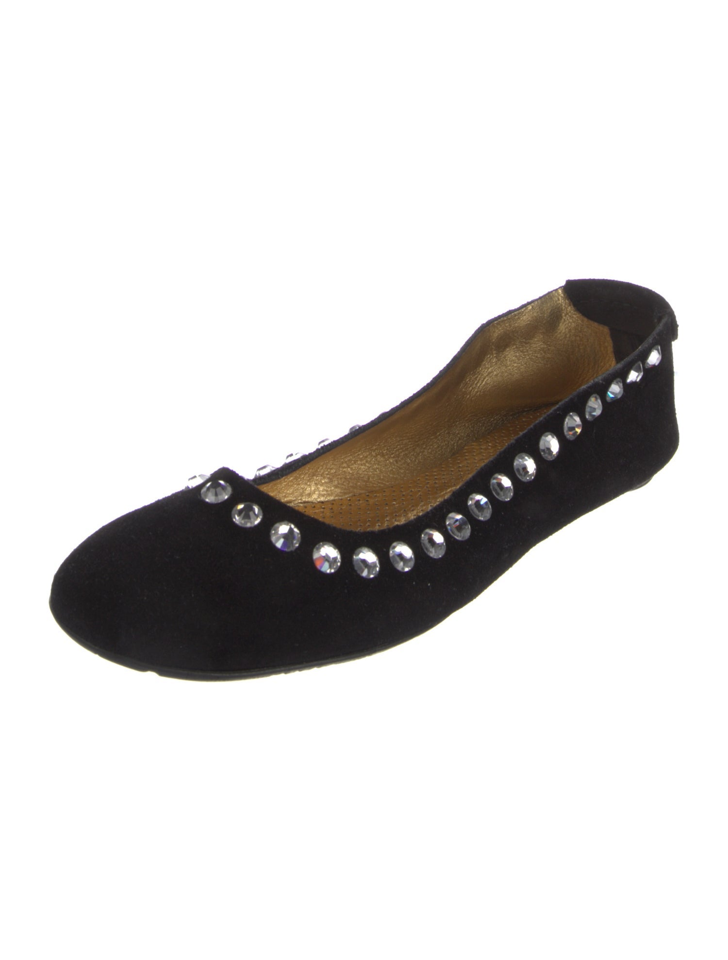 Pedro Garcia Suede Crystal Embellishments Flats
