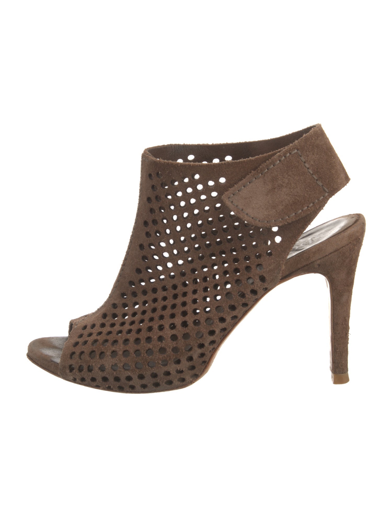 Pedro Garcia Suede Lasercut Accents Slingback Sandals