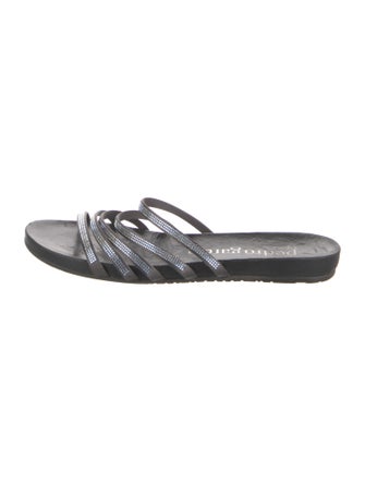 Pedro Garcia Leather Crystal Embellishments Slides