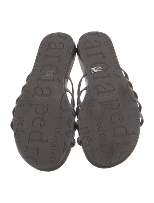 Pedro Garcia Leather Crystal Embellishments Slides