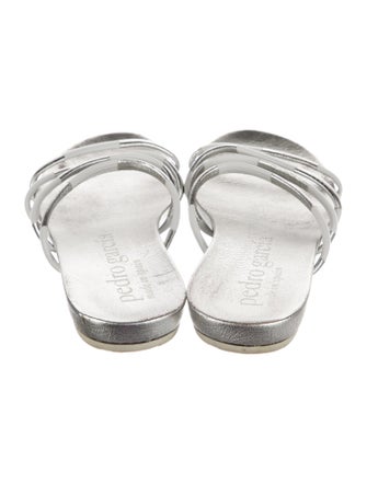 Pedro Garcia Leather Colorblock Pattern Slides