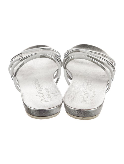 Pedro Garcia Leather Colorblock Pattern Slides