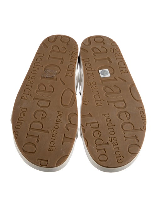 Pedro Garcia Leather Crystal Embellishments Slides