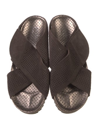 Pedro Garcia Suede Animal Print Slides