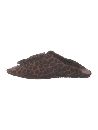 Pedro Garcia Leather Animal Print Mules