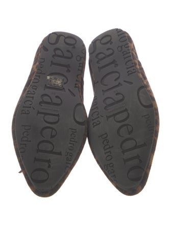 Pedro Garcia Leather Animal Print Mules