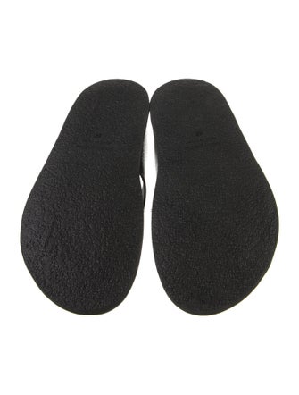 Pedro Garcia Patent Leather Crystal Embellishments Slides