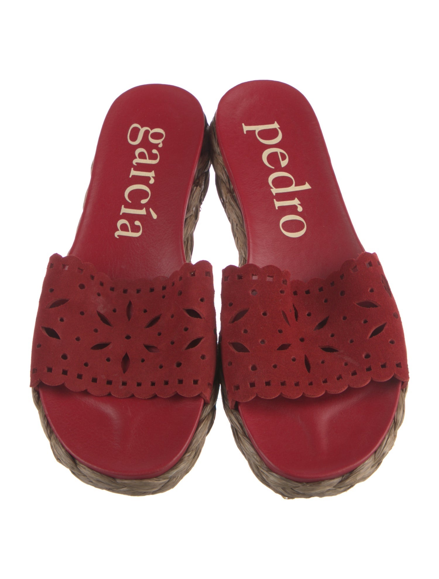 Pedro Garcia Suede Cutout Accent Slides