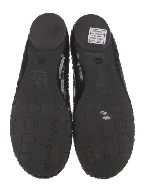 Pedro Garcia Sequins Distressed Accents Ballet Flats