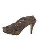 Pedro Garcia Suede Lasercut Accents Slingback Sandals