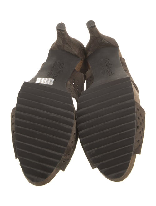 Pedro Garcia Suede Lasercut Accents Slingback Sandals