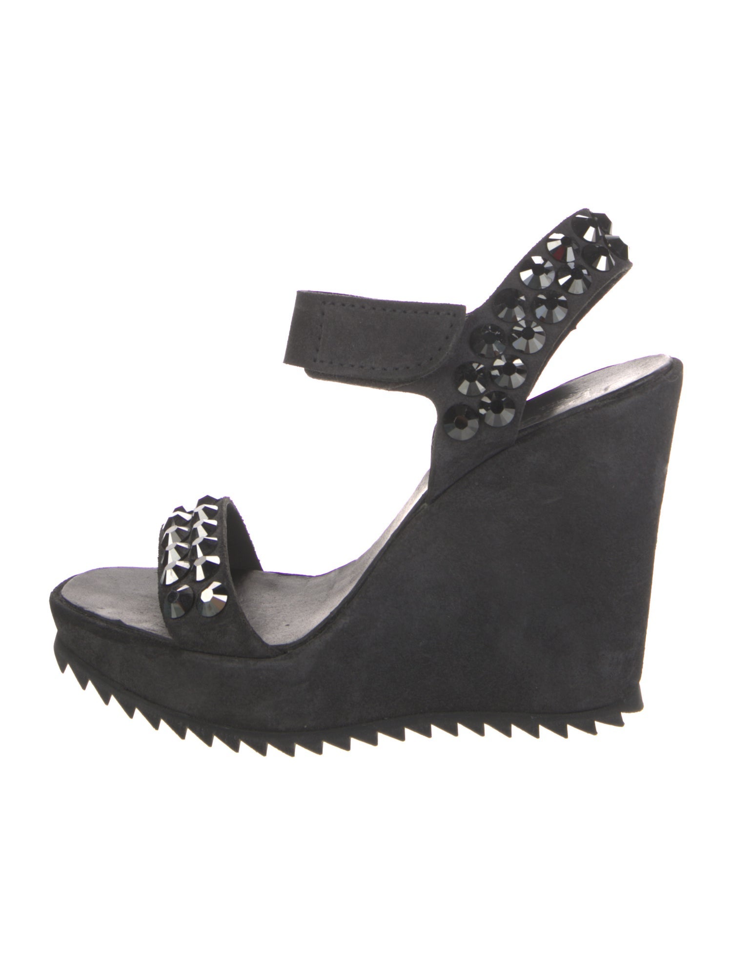 Pedro Garcia Suede Studded Accents Slingback Sandals