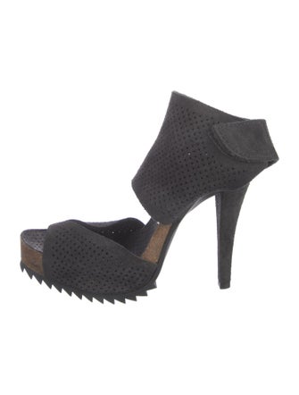 Pedro Garcia Suede Lasercut Accents Sandals