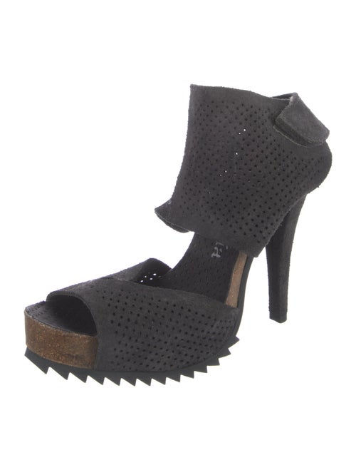 Pedro Garcia Suede Lasercut Accents Sandals