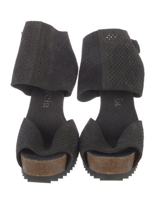 Pedro Garcia Suede Lasercut Accents Sandals
