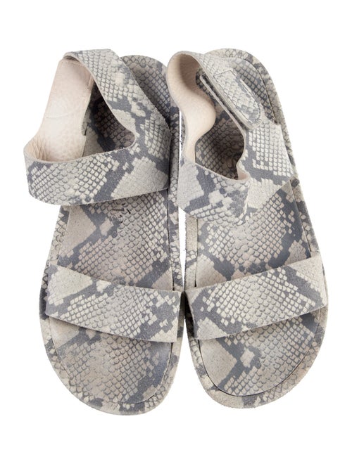 Pedro Garcia Suede Animal Print Slingback Sandals