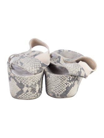 Pedro Garcia Suede Animal Print Slingback Sandals