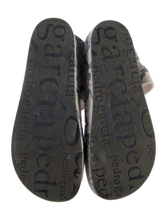 Pedro Garcia Suede Animal Print Slingback Sandals