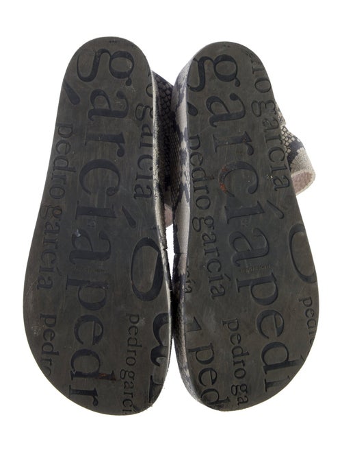 Pedro Garcia Suede Animal Print Slingback Sandals