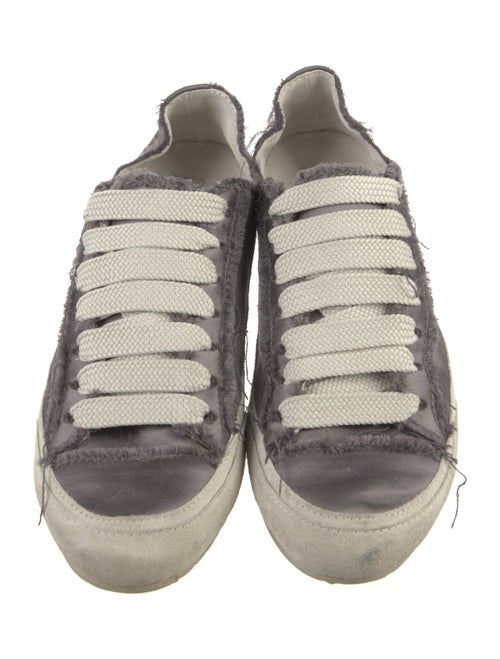 Pedro Garcia Satin Fringe Trim Accent Sneakers