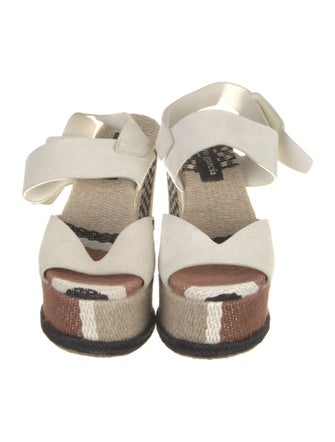 Pedro Garcia Suede Printed Slingback Sandals