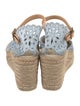 Pedro Garcia Satin Colorblock Pattern Espadrilles