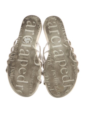 Pedro Garcia Leather Crystal Embellishments Slides