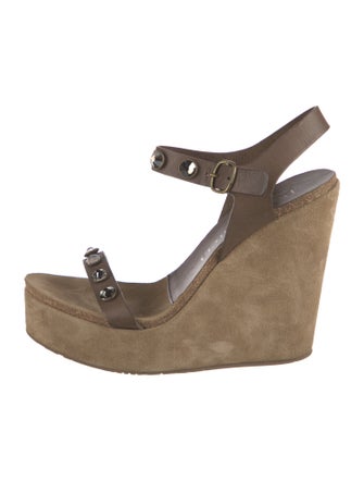 Pedro Garcia Suede Crystal Embellishments Espadrilles