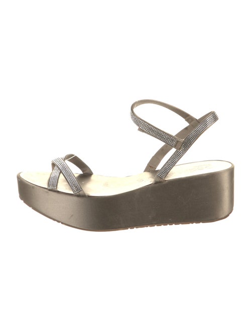Pedro Garcia Satin Crystal Embellishments Sandals