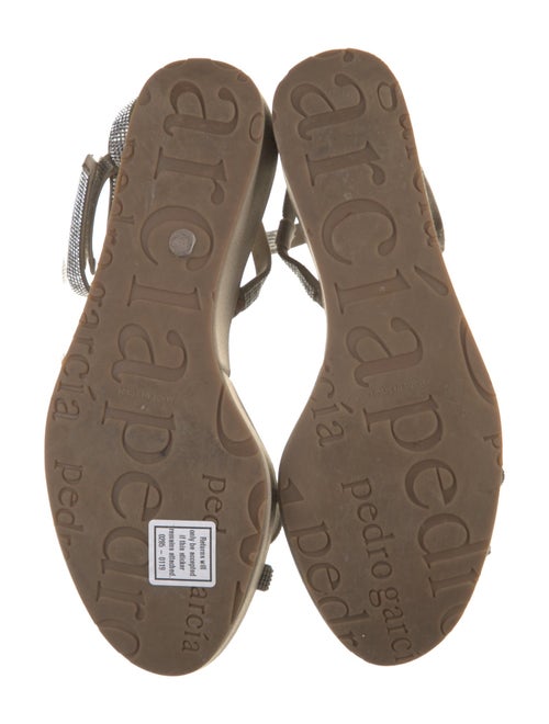 Pedro Garcia Satin Crystal Embellishments Sandals
