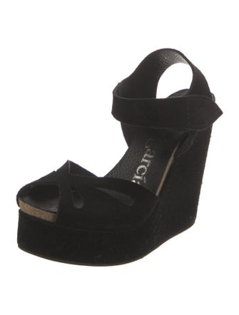 Pedro Garcia Suede Printed Slingback Sandals