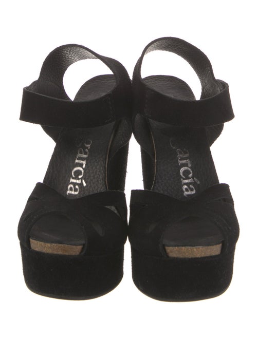 Pedro Garcia Suede Printed Slingback Sandals