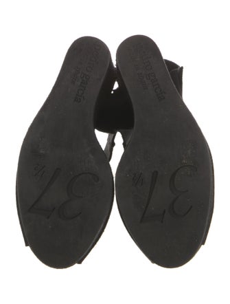 Pedro Garcia Suede Printed Slingback Sandals