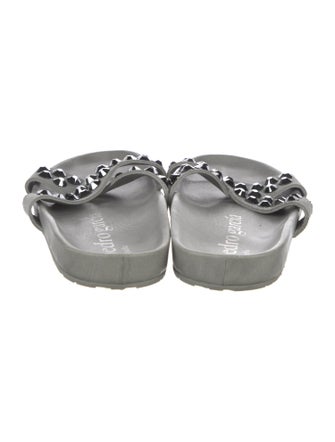Pedro Garcia Suede Crystal Embellishments Slides