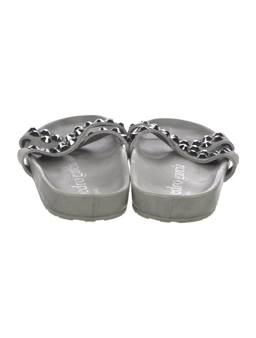 Pedro Garcia Suede Crystal Embellishments Slides