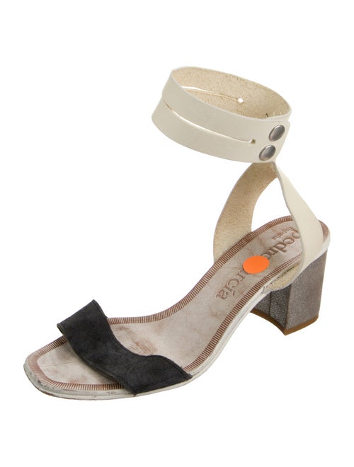 Pedro Garcia Leather Animal Print Sandals