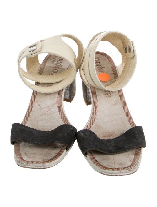 Pedro Garcia Leather Animal Print Sandals