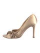 Pedro Garcia Satin Raw-Edge Trim Pumps