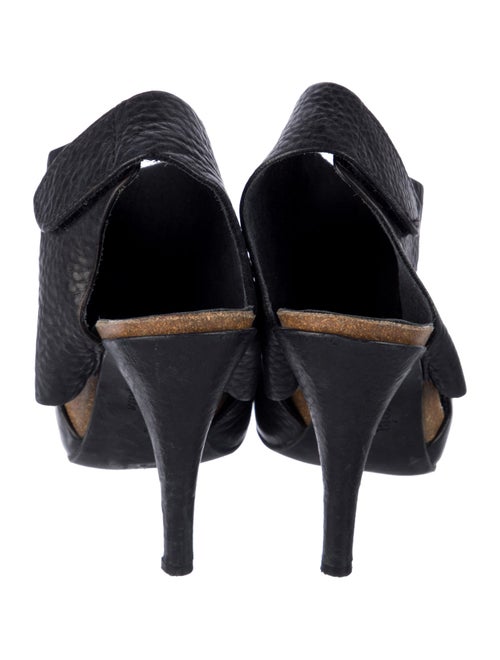 Pedro Garcia Leather Animal Print Slingback Pumps