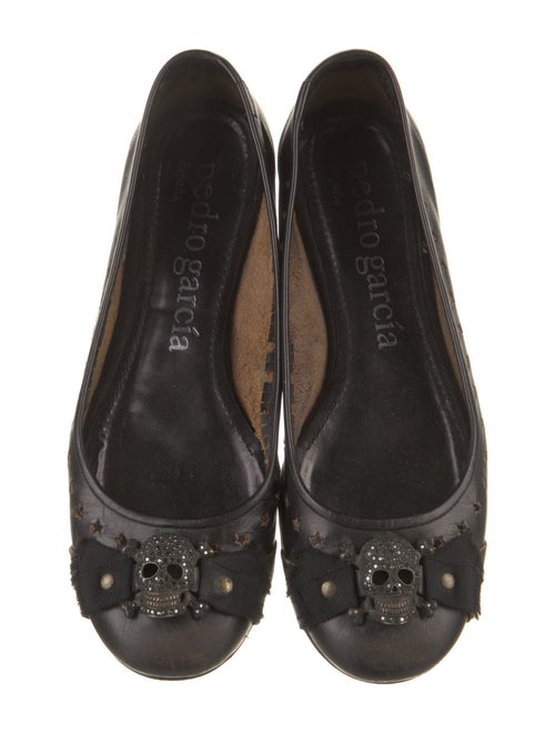 Pedro Garcia Leather Lasercut Accents Ballet Flats