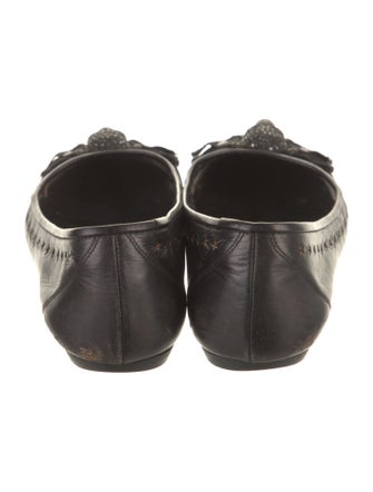 Pedro Garcia Leather Lasercut Accents Ballet Flats