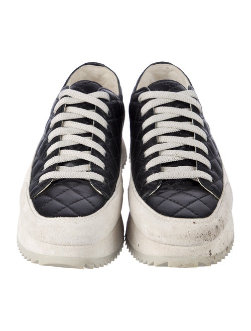 Pedro Garcia Quilted Pattern Leather Sneakers