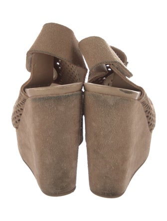 Pedro Garcia Suede Lasercut Accents Slingback Sandals