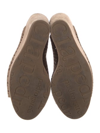 Pedro Garcia Suede Lasercut Accents Slingback Sandals