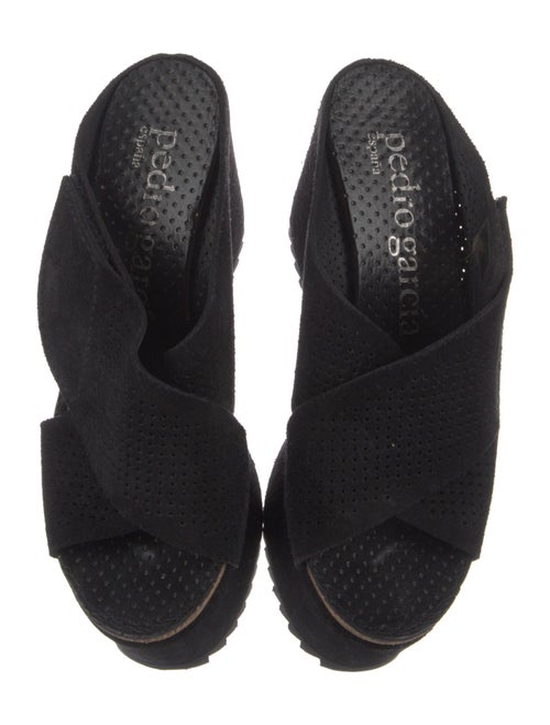 Pedro Garcia Suede Lasercut Accents Slides