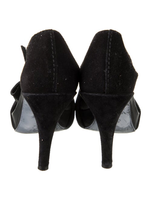 Pedro Garcia Suede Crystal Embellishments T-Strap Pumps