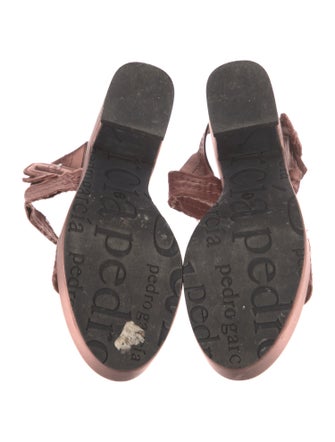 Pedro Garcia Satin Slingback Sandals