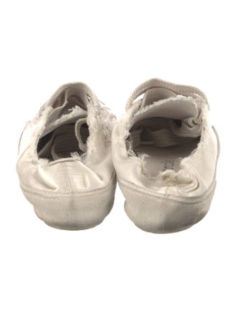 Pedro Garcia Satin Raw-Edge Trim Sneakers