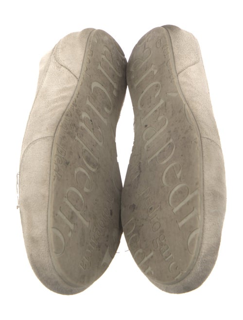 Pedro Garcia Satin Raw-Edge Trim Sneakers